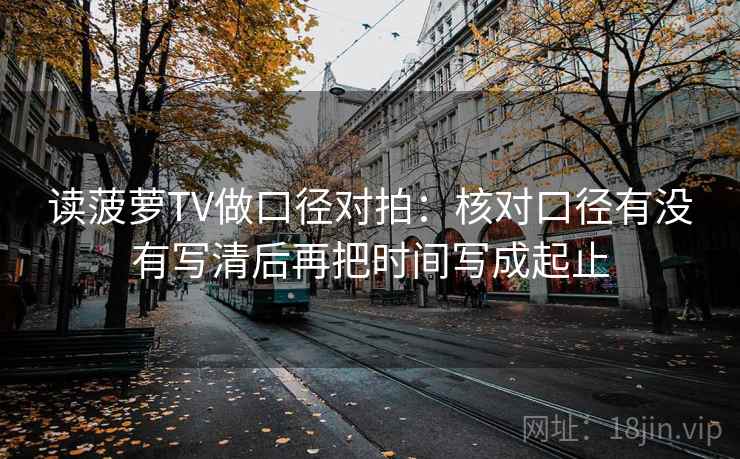 读菠萝TV做口径对拍：核对口径有没有写清后再把时间写成起止